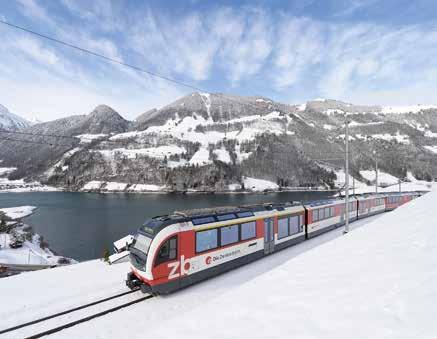 «Einsteigen bitte!» Mit der Zentralbahn wird die Fahrt zum Ziel. Luzern Engelberg Express und Luzern Interlaken Express.