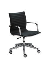 44-56 Executive armchair - Sole supporting frame in chromed or white steel - High or low backrest