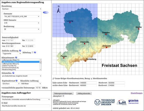 Regionales Klimainformationssystem Interpolations-Tool RaKliDa Erzeugung GIS-kompatibler Flächendaten aus Beobachtungs- und Projektionsdaten durch den Nutzer 13 Freie Auswahl räumlicher (Raster,