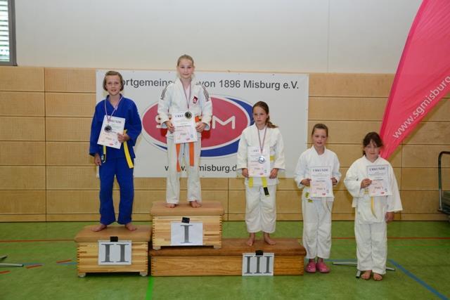 -37 kg 5 Teilnehmer 1. Platz Frederike Berning Judo Team Hannover 2.