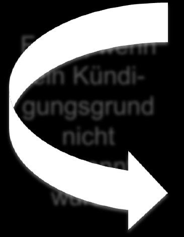 Grundsatz: Arbeitgeber kann sich auf diese Gründe