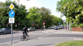 In der Nürnberger Straße ist ein BordsteinRadweg entgegen der Einbahnstraße