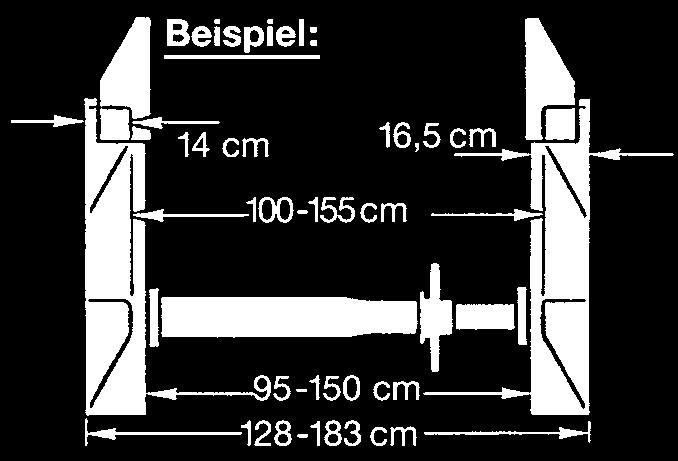 3 m mittiggestützt zulässige Rohrdurchlasshöhe: 0,8 m bis 3 m Grabentiefe bei mittiger Stützung 1,8 m bis 3 m Grabentiefe bei Randstützung 1,5 m bis 4 m Grabentiefe bei Randstützung 1,1 m bis 6 m