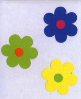1549-60 Blume 2-farbig, 60 mm 3 Stück