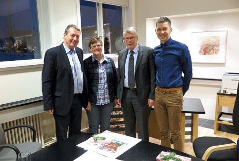 Wilhelm Eitzen und Marion Dick bei ihrem Antrittsbesuch 2017 bei Bürgermeister Haraldur L. Haraldsson und Projektleiter Andri Omarsson. Weitere Treffen standen auf dem Programm.