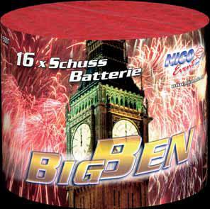 Batteriefeuerwerk Big Ben Goldregen