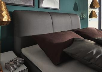 180 x 200 cm, diverse Kissen und Decke M10, Fuß: Chrombügel C763 Beimöbel INDIO Box spring bed system in
