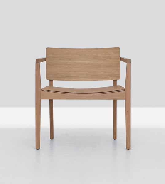 Elmothique 43024, Elmo FINN COMFORT, chair, oak glased white, frame solid wood, seat and
