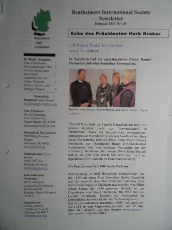 Benth. Int. Soc. Newsletter Deutsch 2010-2014, Nr. 25 Nr. 42, fotogr. gjb Nov.