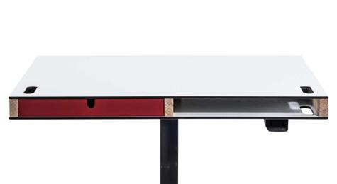 Tischplatte table tops Vollkernplatte / 6mm weiß / Miniperl* / mit schwarzem Kern