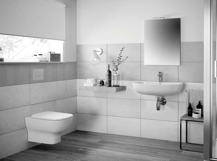 Wand-WC mit AquaBlade-Technologie und unsichtbarer Befestigung sowie ein spülrandloses Wand-WC in universellem
