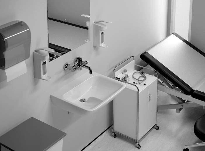 SmartGuard (antibakterielle Glasur) Die Waschtische mit Finne im Innenbecken vermindern Wasserspritzer und sind Dank der