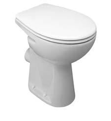 Stand-WC erhöht Eurovit Keramik Möbel Lieferung ausschließlich in sortenreinen Paletten! Eurovit Standtiefspül-WC aus Kristallporzellan. DIN EN 997. Glasierter Spülrand. Erhöhte Sitzposition.