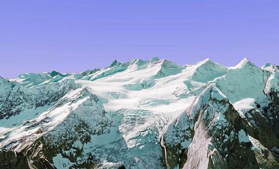 In der ersten Manifestation «Google Earth Art, Switzerland (2008)» hat Com&Com ein komplett in Google Earth programmiertes Video geschaffen, das einen virtuellen Flug durch das 3D-Modell