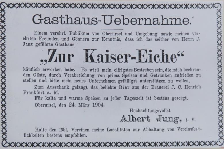 Kaisereiche (Quelle Stadtarchiv) 1904-03-24