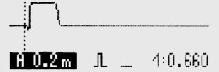 Impulsbreite Nach erneutem langen Drücken der Taste 3 (bis Symbol invertiert) kann die Impulsbreite verändert werden Faustregel: kurzes Kabel kurzer Impuls Filter Als Nächstes lässt sich ein Filter