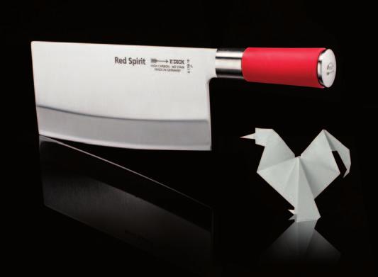 Red Spirit Schon der erste Blick lässt den Betrachter die Inspiration und Leidenschaft der Messerserie fühlen. Red Spirit Messer sind kompromisslos auf Schärfe ausgelegt.
