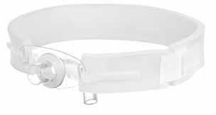 Verwendung während Bestrahlung möglich Stufenlos auf Halsweite einstellbar Mit Klettverschluss am Kanülenschild Abmessungen: Breite 3
