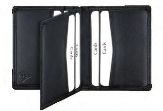 x 9, cm mit RFID Folie, Karten-, Ausweisund Scheinfächer, Münzfach with RFID foil, Card, ID and banknote pocket, coin wallet