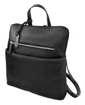 carrying handles, roomy main compartment with zipper, inside compartment with zipper, with metal pendant