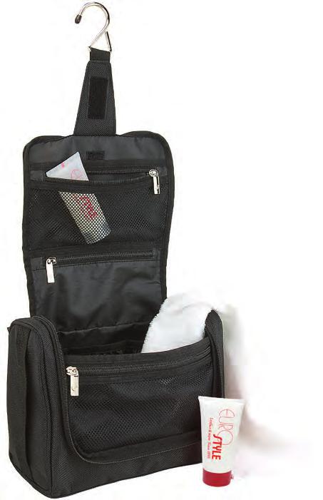 with hooks, various zipper and mesh pockets Kosmetiktasche Cosmetics bag ca.