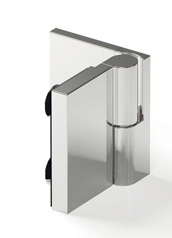 Shower door hinges with flushed screwfastening, lift up funciton, patented continuously adjustable zero point