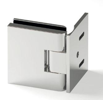 Shower door hinges with with counter plate, lift up funciton, adjustable zero point position and covered