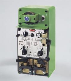 Bandsäge- Stumpfschweißmaschine Automatische Stauchschweißung mit elektronischer Glühvorrichtung. Tischgerät mit Schere und Schleifmotor.