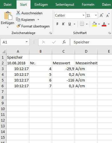 Die Buttons Daten in MS Word kopieren und Tabelle in MS Excel kopieren