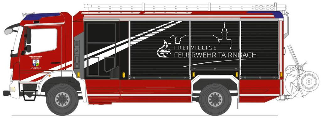 17 Freiwillige Feuerwehr Tairnbach Jahresbericht 2018 Hier die ersten Entwurfszeichnungen unseres Fahrzeugs: Zum Abschluss meines Berichtes sowie zum Ende dieser Wahlperiode möchte ich meinem