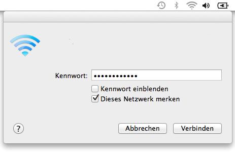 5. Mac mit dem WLAN-Netzwerk verbinden Klicken Sie bitte in der Menüleiste Ihres Mac oben rechts auf das WLAN-Symbol.