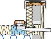 Bitumen-Abdictungsbanen 4 Wärmedämmung 5 Dampfsperre 6 Trapezblec-Industriedac oder Betondac 7 LORO-Wärmedämmblock (Einbauilfe zur Einbindung