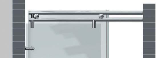 Duschensystem - Vivere II - Überblick Doppellaufrohr 0 29 7 Beispiel Nischendusche mit Doppellaufrohr Die Duschenlösungen können Sie wahlweise mit Wandanschlussbolzen(517VA) oder Wandanschlussplatte