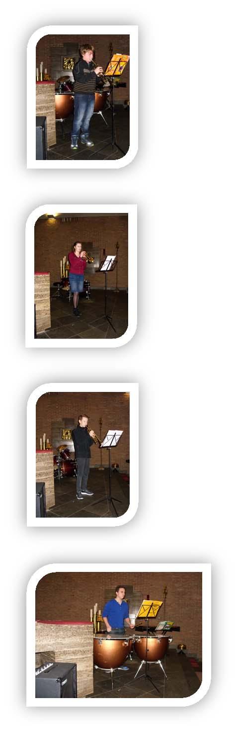 4 S eite Mit majestätischen Klängen erfüllten Trompeten den Kirchenraum, gespielt von Herrmann Dringelstein und Bettina Peters.
