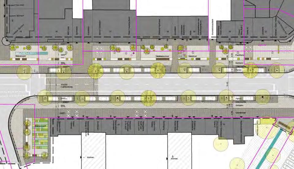 Platzraum West Lageplan Verkehrs- und Gestaltungskonzept