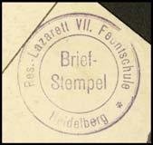 Schön lesbarer Briefstempel vom Reserve-Lazarett- Alt-Heidelberg Briefstempel des Res.