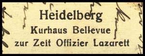 Heidelberg, ein Reservelazarett eingerichtet, wie der Briefstempel zeigt.