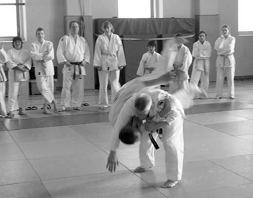 Nachdem diese von allen geübt wurde, zeigten Peter und Manni jeweils im Wechsel kurze Jiu- Jitsu-Kombinationen. Gegen 15.
