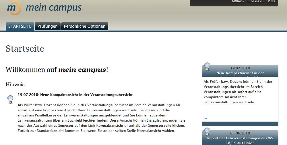 Modulprüfungen (FPO) Zählen zur Uninote (insgesamt 40% der Gesamtnote) werden in Mein Campus verwaltet => www.campus.uni-erlangen.