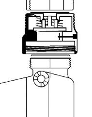 Schwerkraftbremse Zur Direktverschraubung auf die Umwälzpumpe Höchstbetriebsdruck: 16 bar passend bei PN 6/10 Temperatur: max.