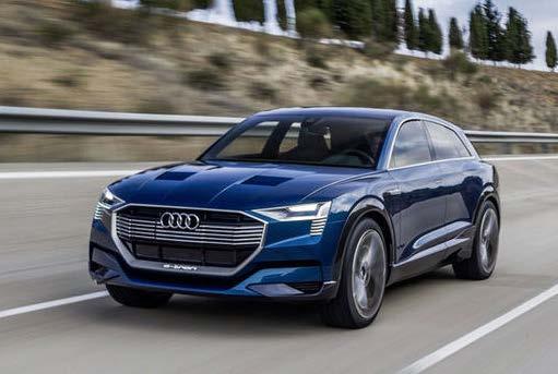 Neue Modelle 2019 mit voll elektrischem Antrieb Audi e-tron 300 kw (408 PS) Lithium-Ionen 95 kw/h Reichweite (*WLTB): 417 km