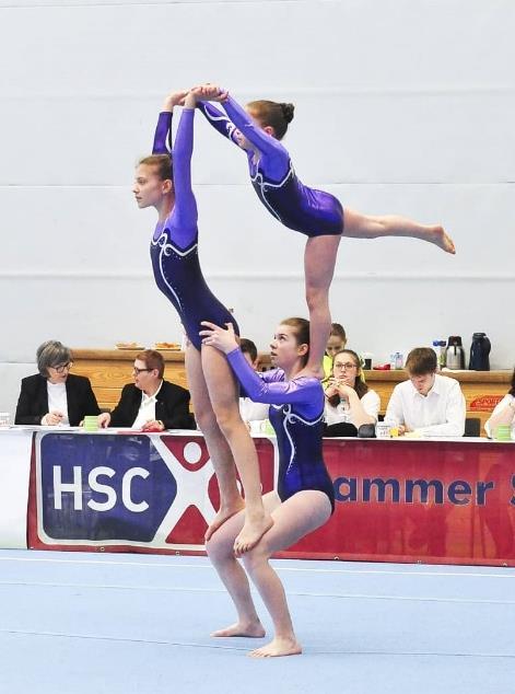 Am 17.3.2018 fand die Landesmeisterschaft der Vollklasse in Hamm statt. Bei diesem Wettkampf mussten die Sportler mit je einer Balance- und Dynamikübung an den Start gehen.