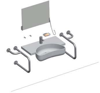 Entnahmehöhe 85-100 cm individuell individuell Flachaufputzoder Unterputzsiphon erforderlich erforderlich erforderlich Spiegel im Sitzen +