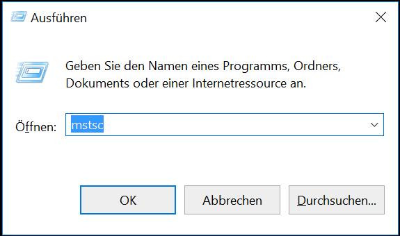 Einrichtung der Remotedesktopverbindung zum MP-Feuer Server des KFV Segeberg unter dem Betriebssystem Windows 10 Schritt 1: Bitte auf der Tastatur die