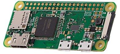 Raspberry Pi Zero W CPU: BCM2835 - ARM1176JZ-F v6 32Bit Single Core mit mathematischem Koprozessor (VPU) und DSP, 1 GHz GPU: Videocore IV, Dual Core, 128 KB L2Cache, 250 MHz mit Unterstützung von