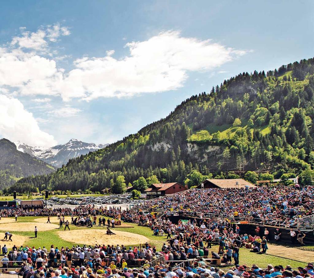 MAGAZIN 2018 / VALIANT HOLDING AG ENGAGEMENT 11 Oberländisches Schwingfest 26./ 27. 5. 2018 Einst war es ein Sport für Bauern und Hirten, heute ist Schwingen der Schweizer Nationalsport.