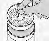 5 Nehmen Sie das Sieb aus der Dose heraus das Ohrstück mit Wasser abspülen und