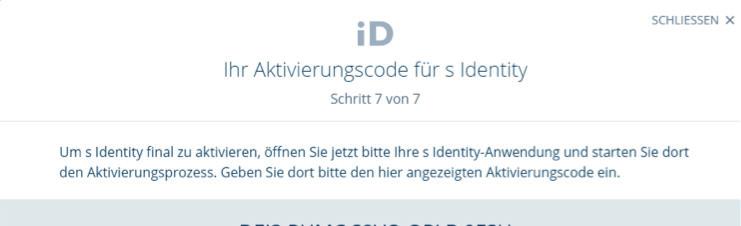 s Identity am Smartphone und Desktop: Sie erhalten zuerst den sode für die s Identity-App am