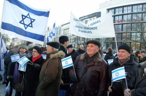 Berlin. 11. Januar 2009. Solidaritätskundgebung für Israel Берлин, 11 января 2009 года.