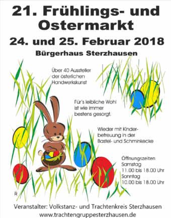 Ohmtal-Bote -12- Nr. 8/2018 21. Frühlings- und Ostermarkt des Volkstanz- und Trachtenkreises Sterzhausen am 24. und 25.